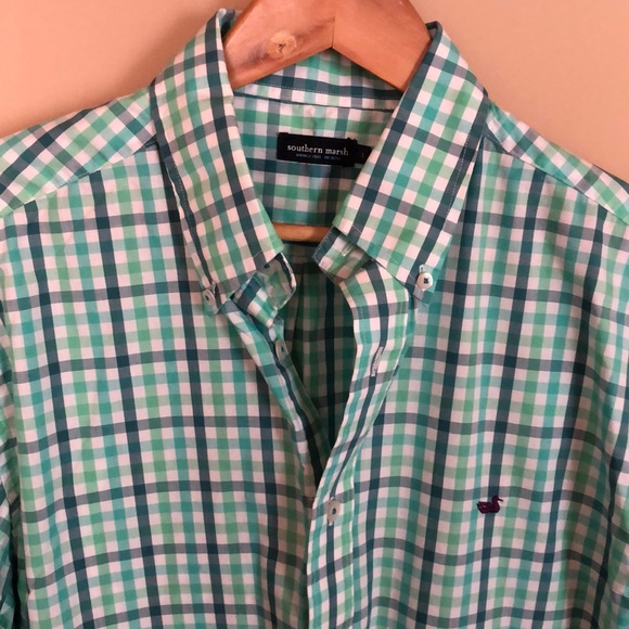 Southern Marsh Other - Southern Marsh Green Plaid Shirt Large